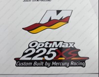 Mercury Racing 225XS Optimax 3.2 Stroker 2006-2012 Outboard Decal Kit